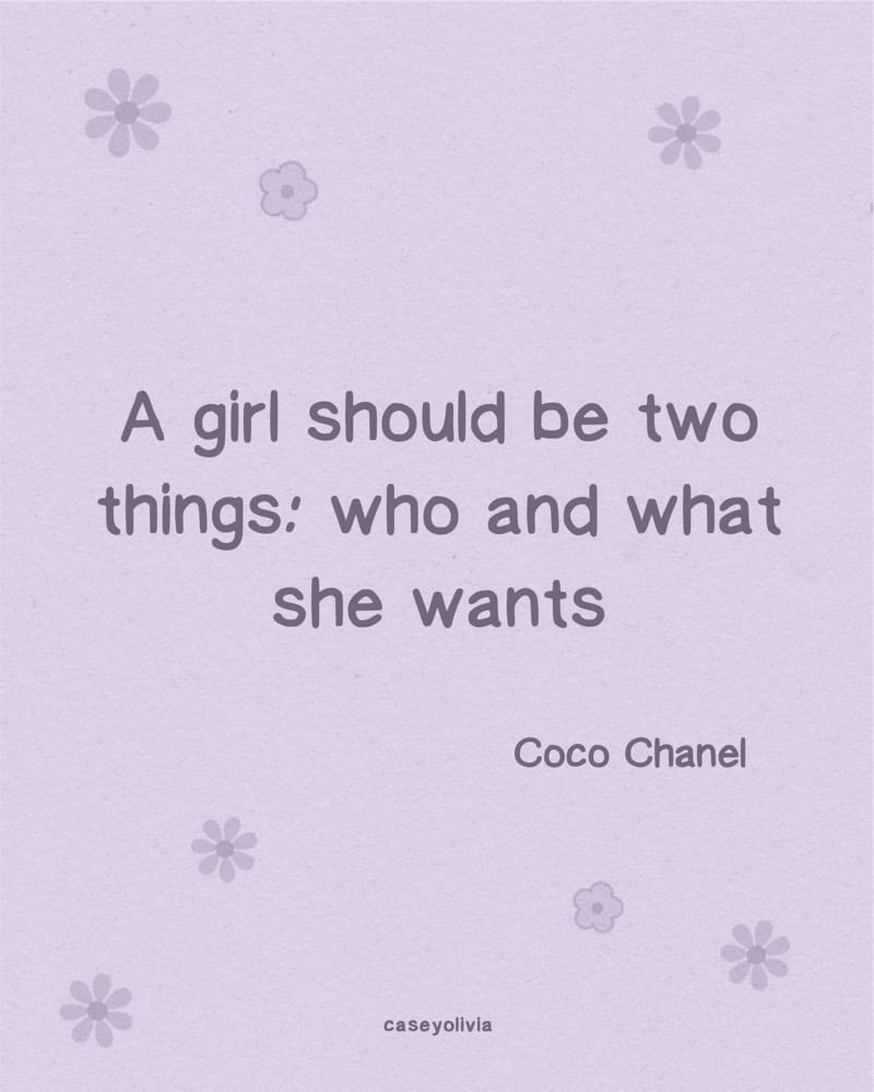 coco chanel girl positivity quotation