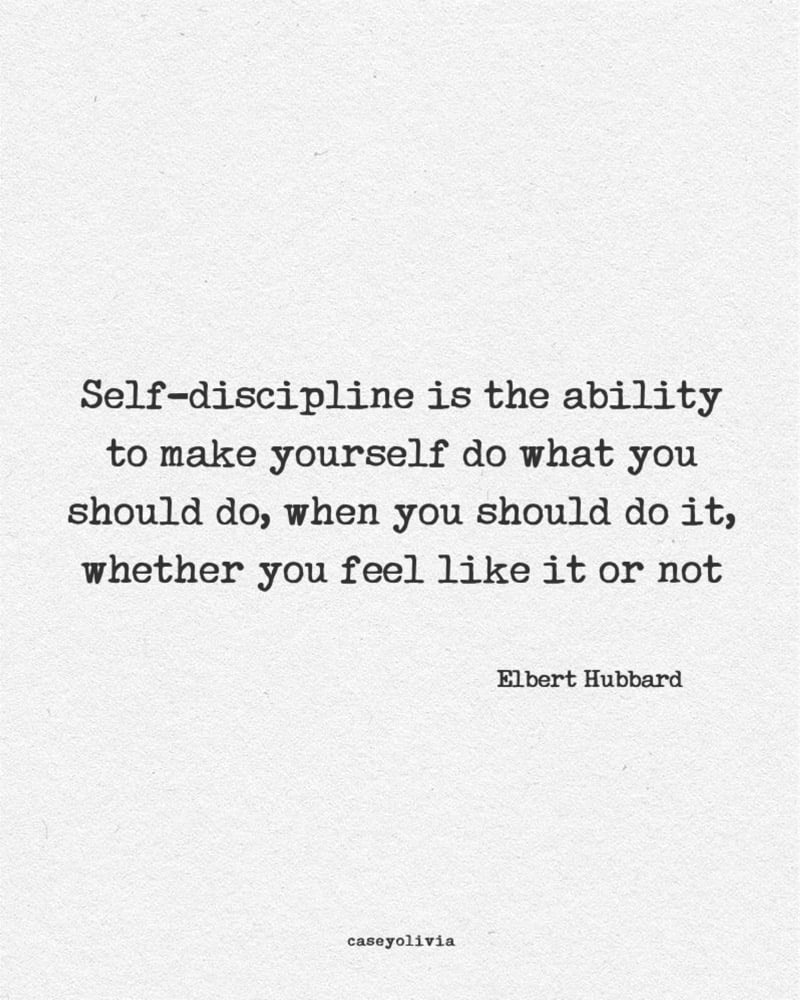 self discipline definition quote elbert hubbard