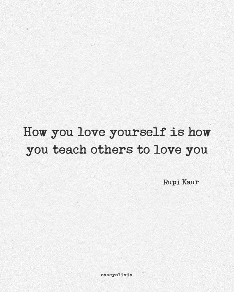 rupi kaur quote about loving yourself