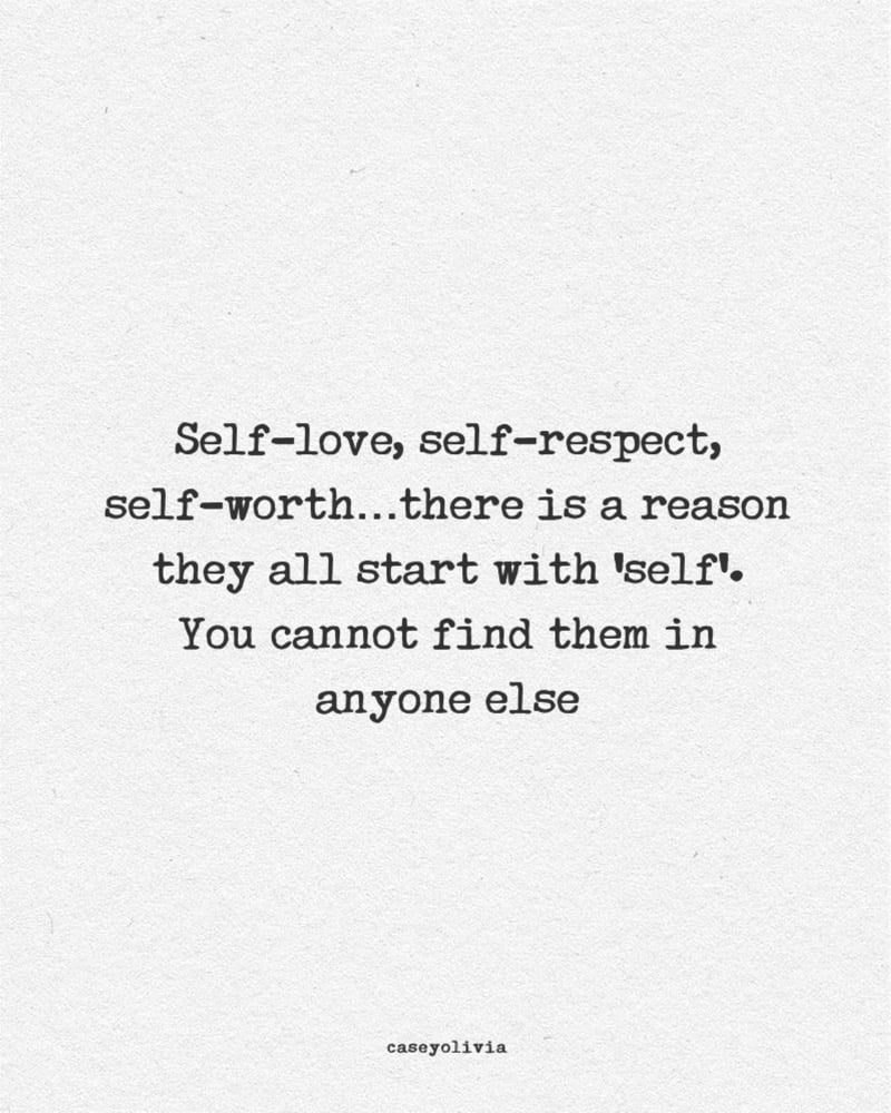 self love self respect self worth quotation
