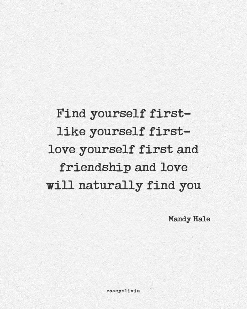 find yourself first mandy hale short saying