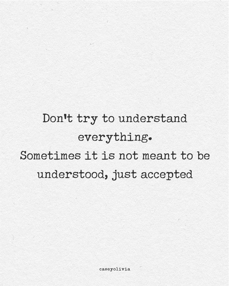 relax quote about not understanding everything