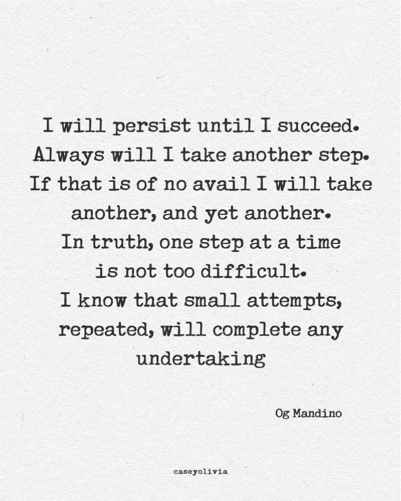 persist until i succeed motivational quotation