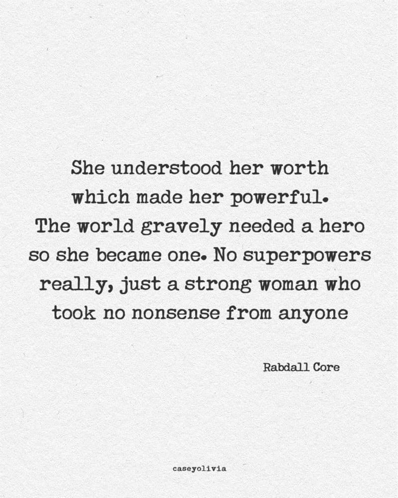 self worth quote about being a strong women