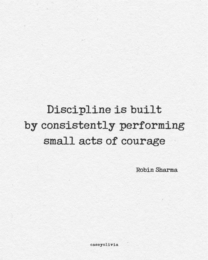 discipline is built by quote for inspiration