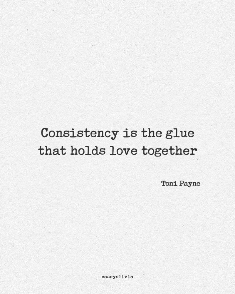 consistency quote about love