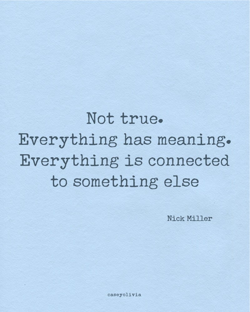 everything has meaning quote