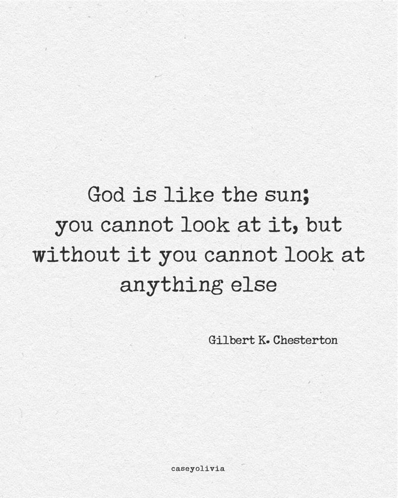 god is like the sun quotation