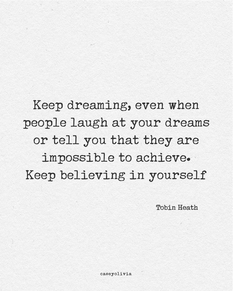 keep dreaming quote for sports motivation