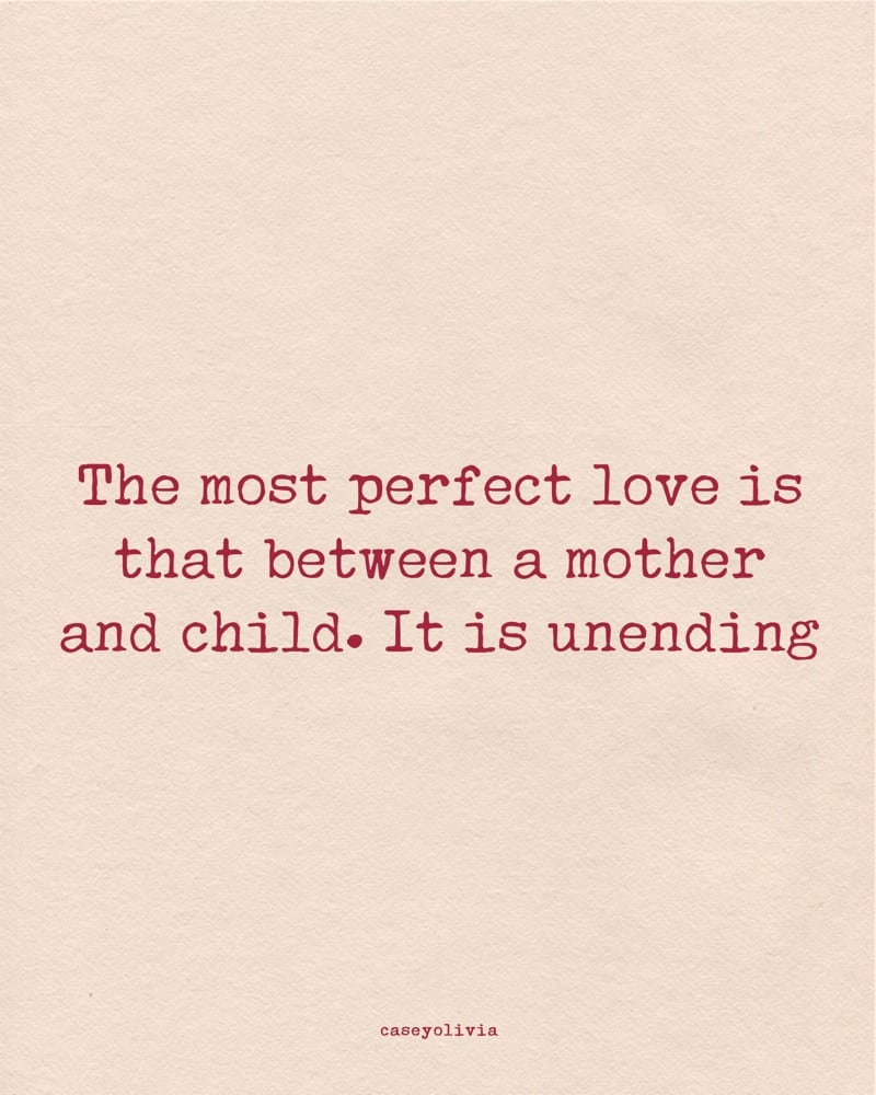 perfect love caption about motherhood