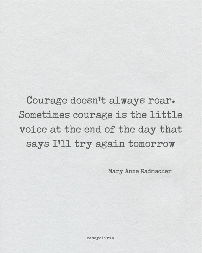 courage doesnt always roar mary anne radmacher