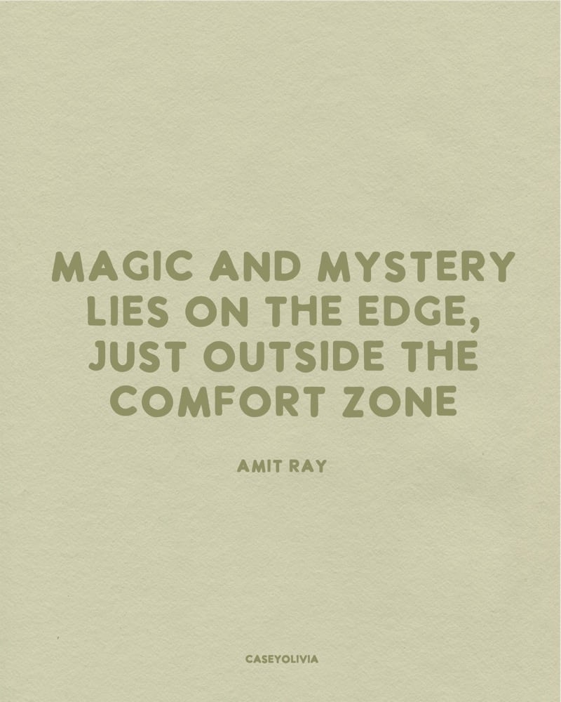 just outside the comfort zone quote amit ray