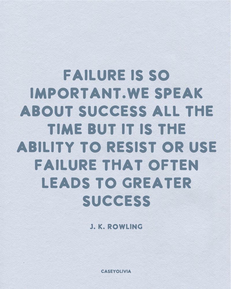 failure is so important jk rowling quote