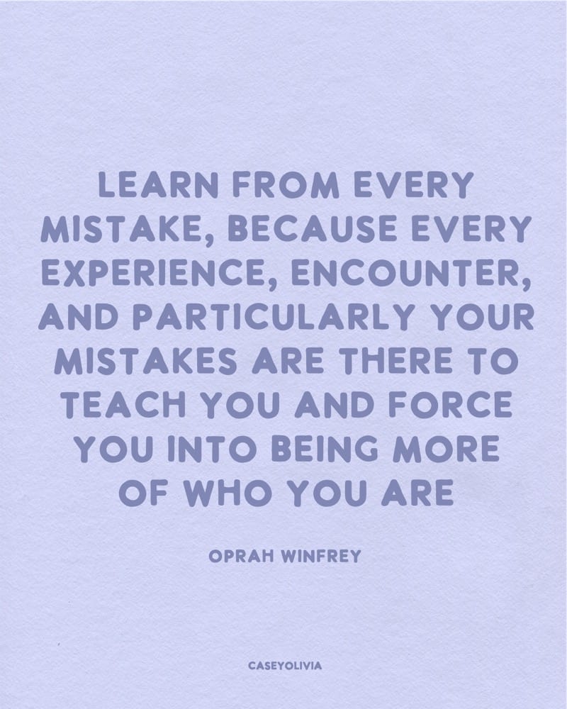 learn from every mistake quote by oprah winfrey