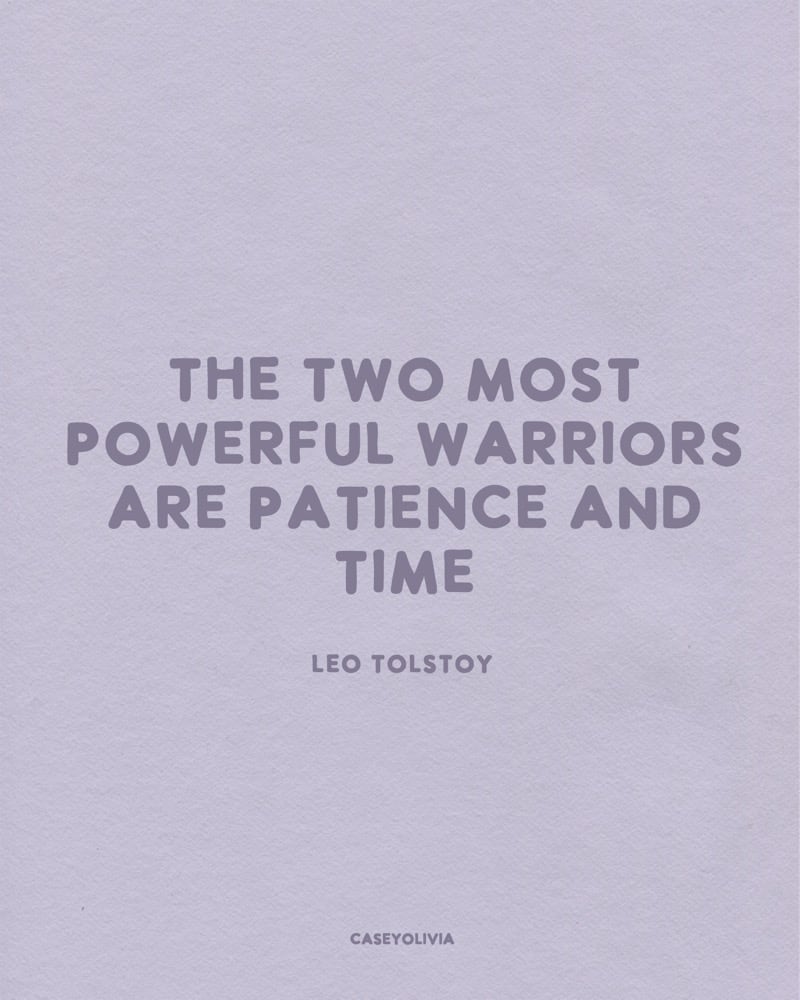 powerful caption about patience and time
