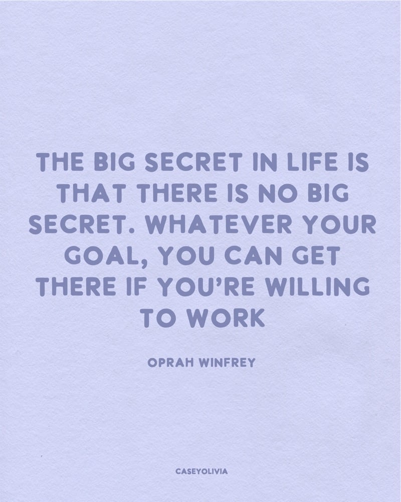 oprah quote about working hard in life