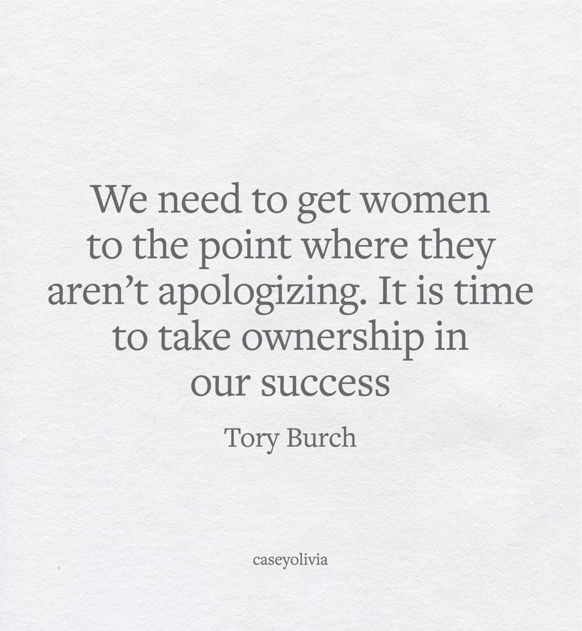 tory burch ownership in our success quote