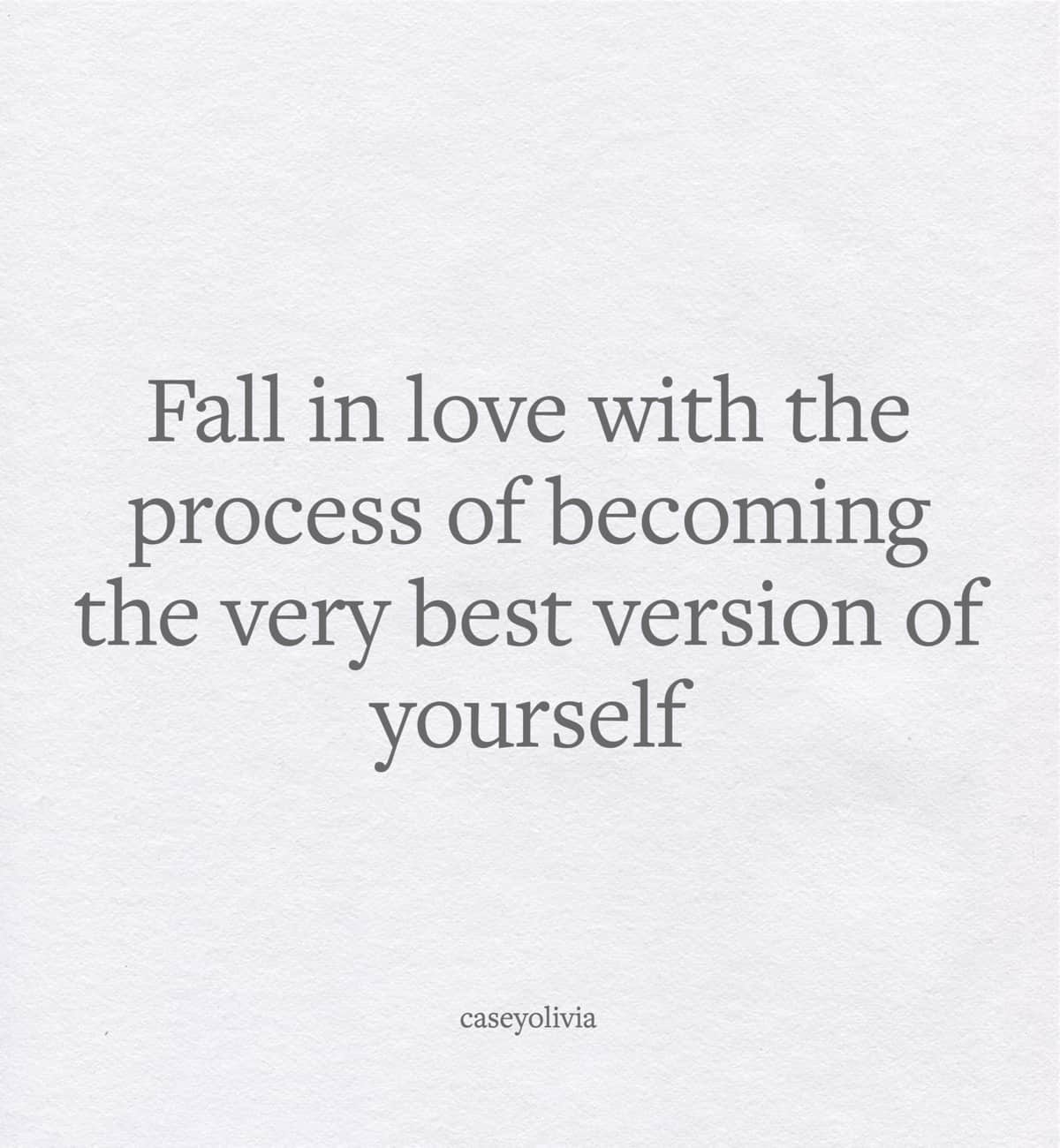 fall in love with the process motivational saying