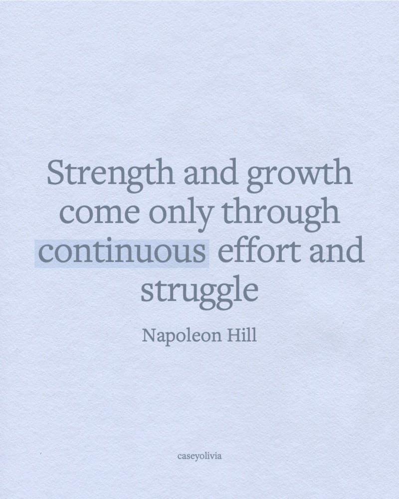 napoleon hill continuous effort and struggle