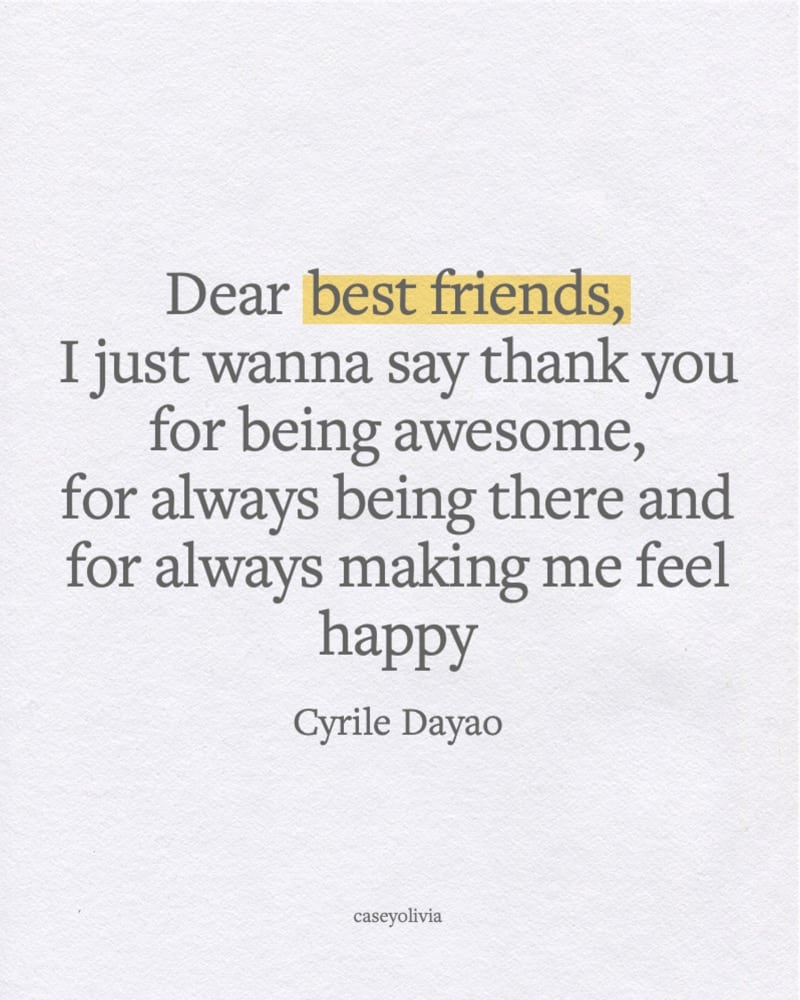 you are amazing best friend cyrile dayao quotation