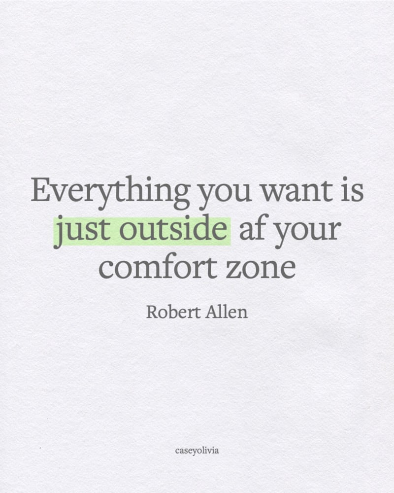 robert allen outside your comfort zone saying