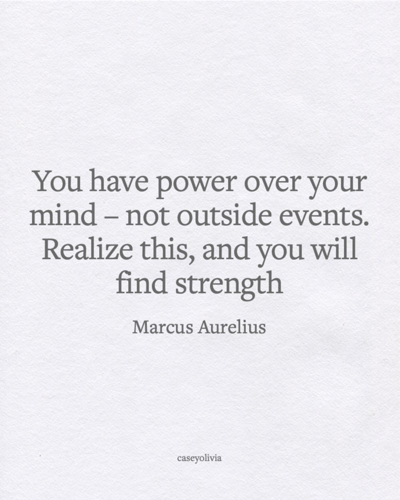 power over your mind motivational marcus aurelius image