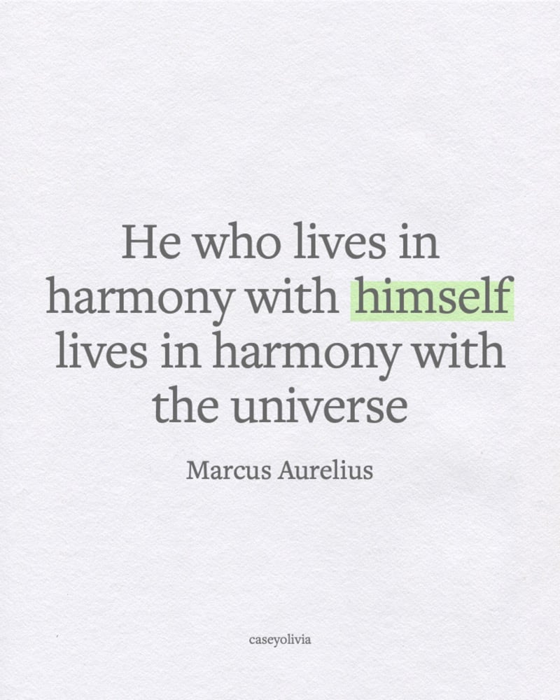 marcus aurelius harmony with universe