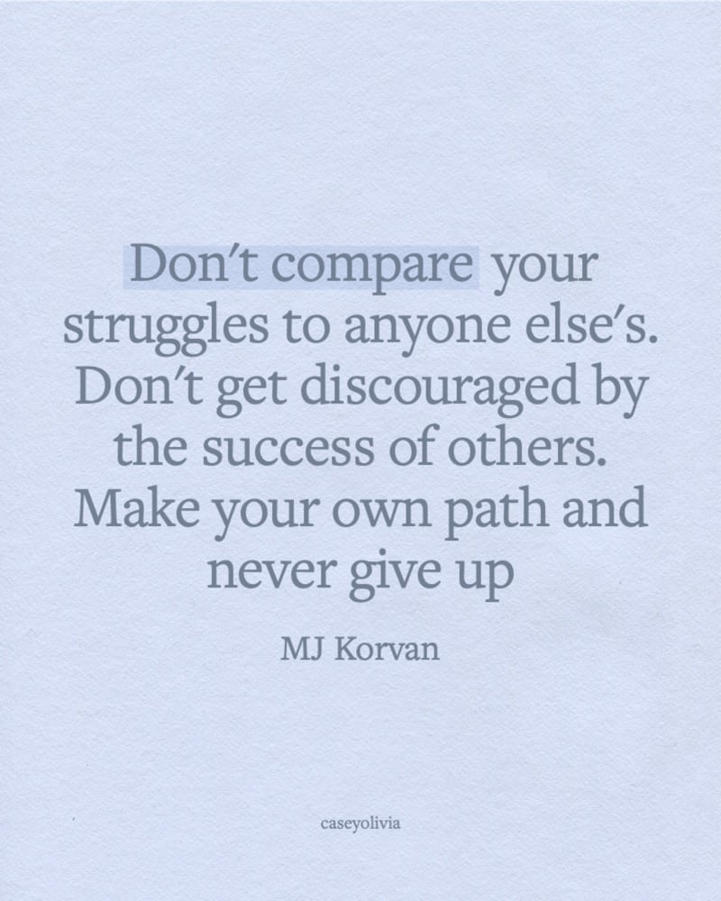 mj korvan never give up motivational words