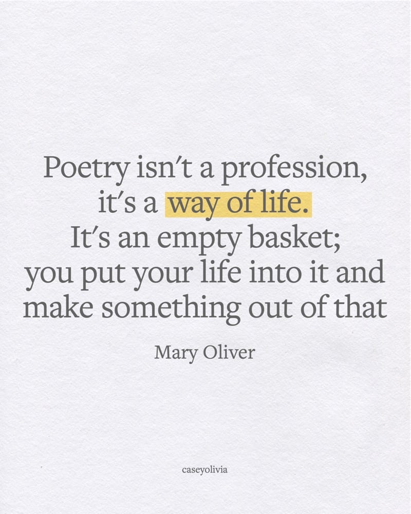poet life quote about writing