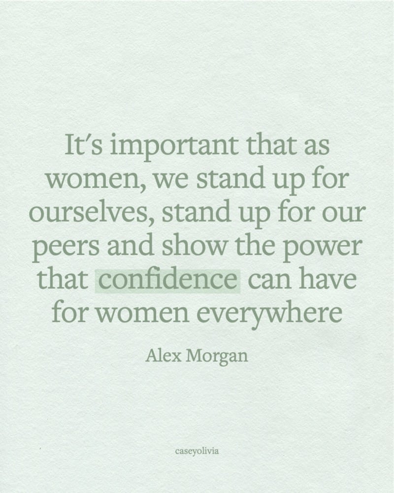 alex morgan stand up for yourself