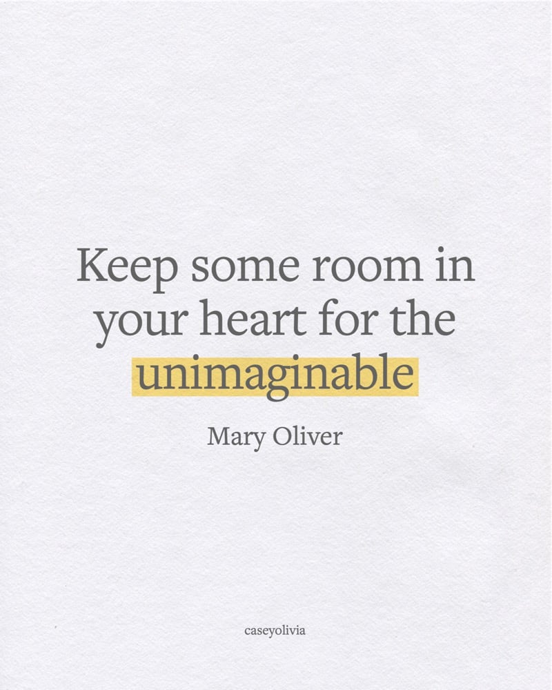 keep some room in your heart mary oliver