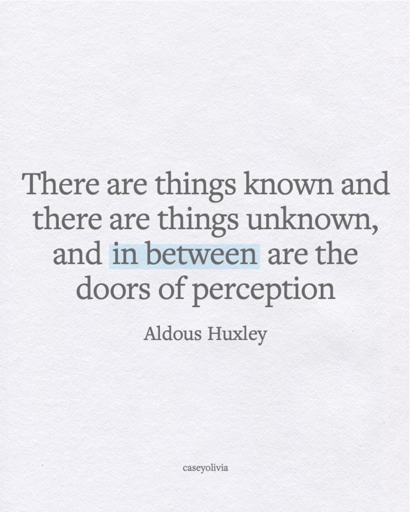 perception life quote from aldous huxley