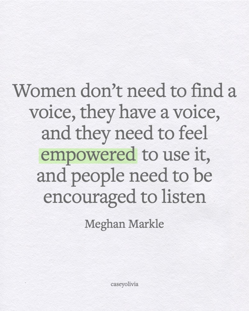 feel empowered meghan markle quote