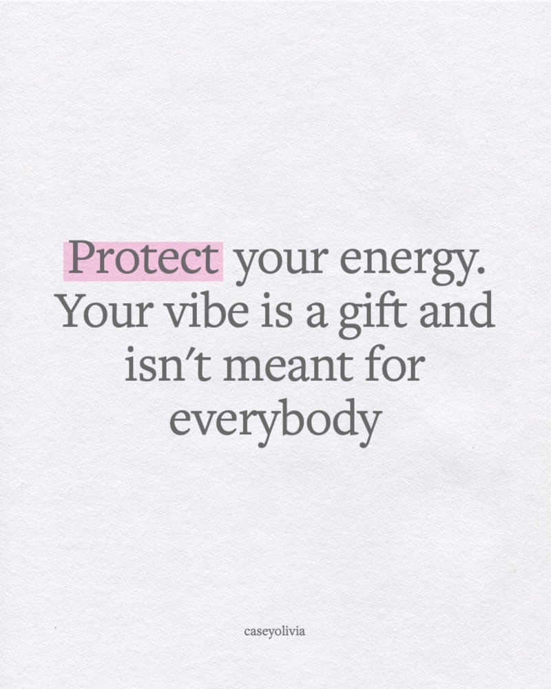 protection your energy short saying