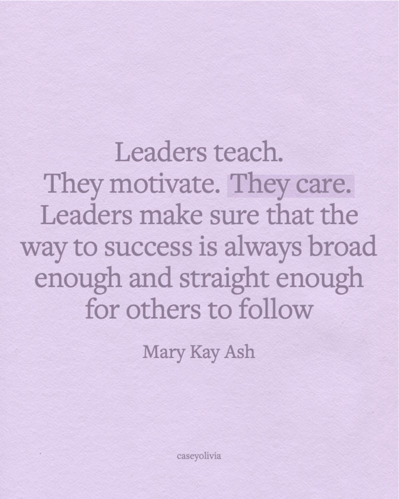 mary kay ash leadership quotation