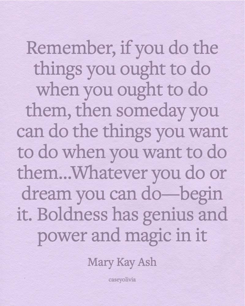 inspiring mary kay ash quote to start doing