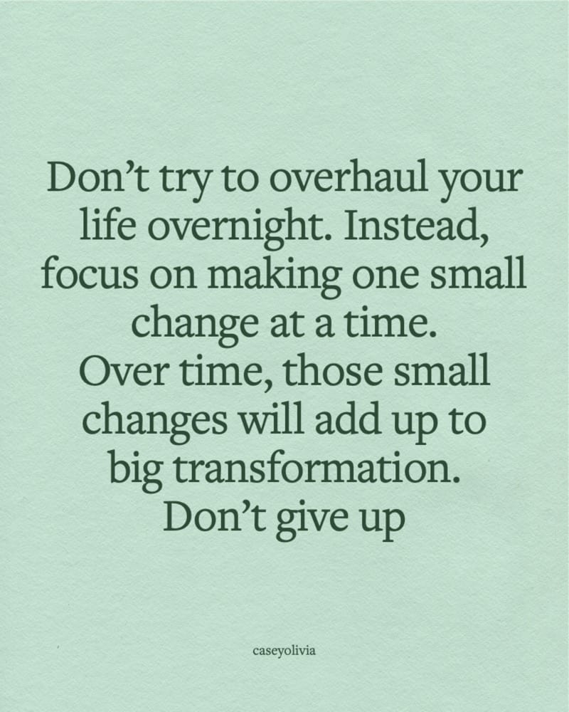 focus on small changes quote