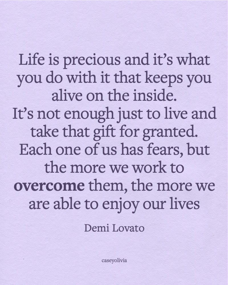 life is precious demi lovato quote