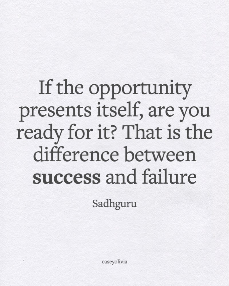 sadhguru difference between success and failure