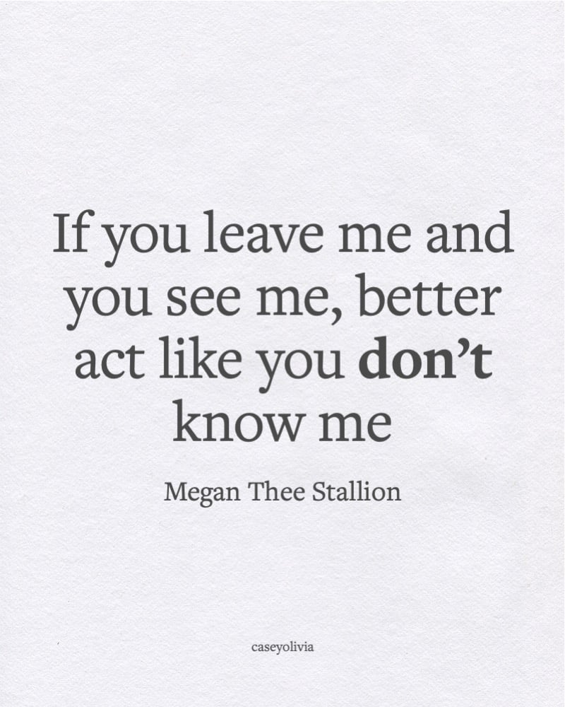 act like you dont know me quote image
