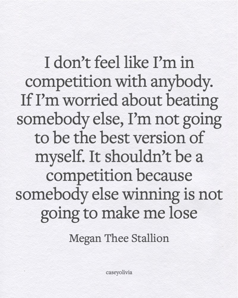megan thee stallion saying about competition