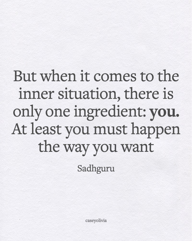 sadhguru the inner situation saying