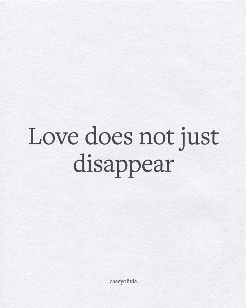 love does not just disappear meaningful quote