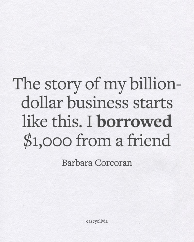 barbara corcoran starting a business quote