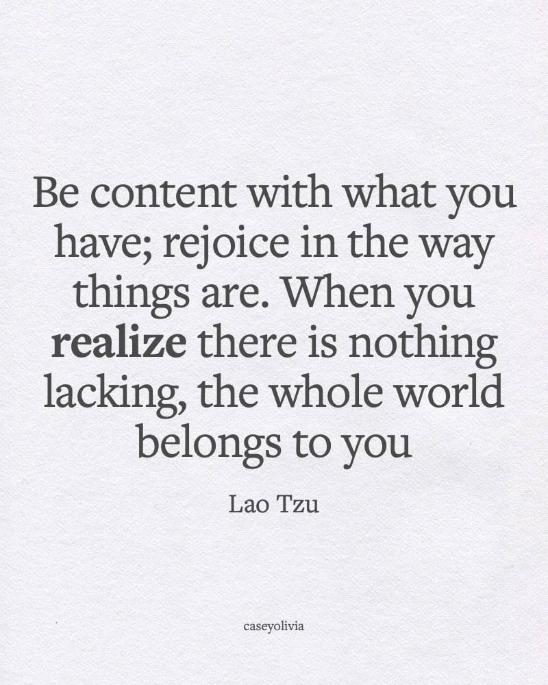 be content with what you have quote