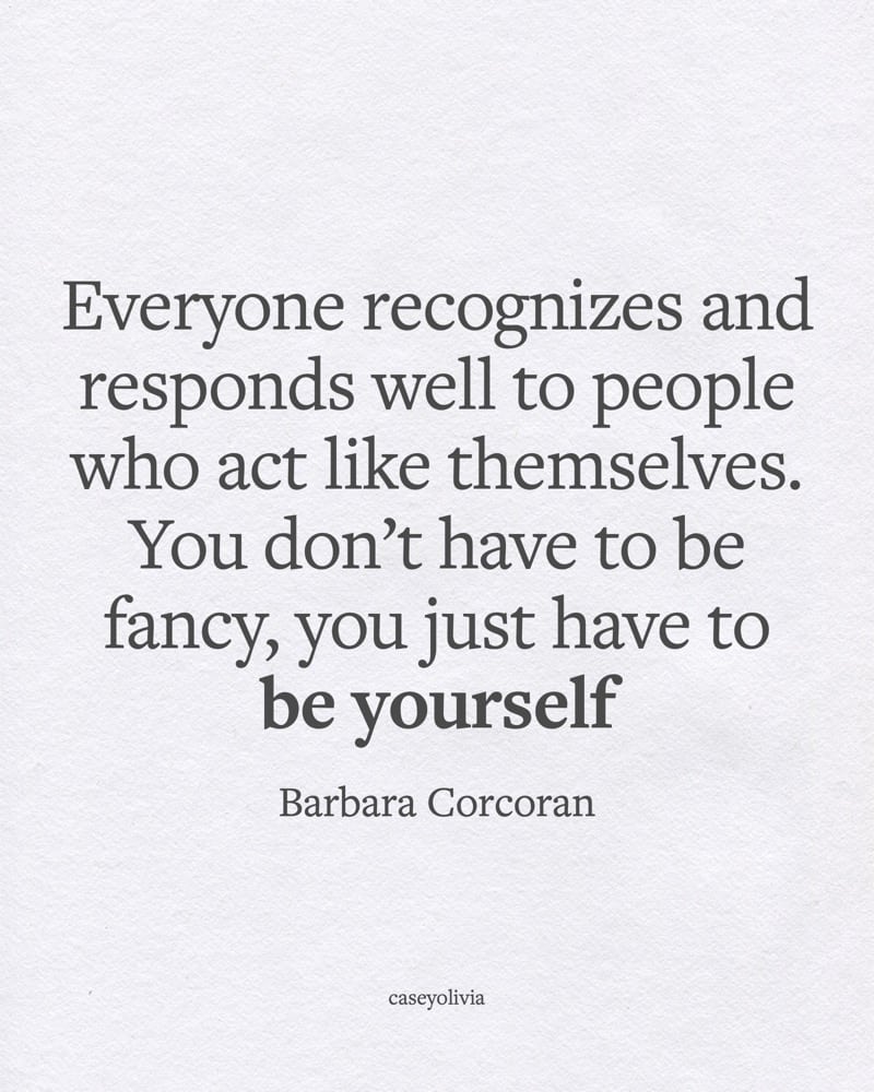 barbara corcoran be yourself quote to inspire