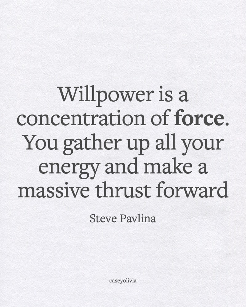 steve pavlina concentration of force for willpower quote