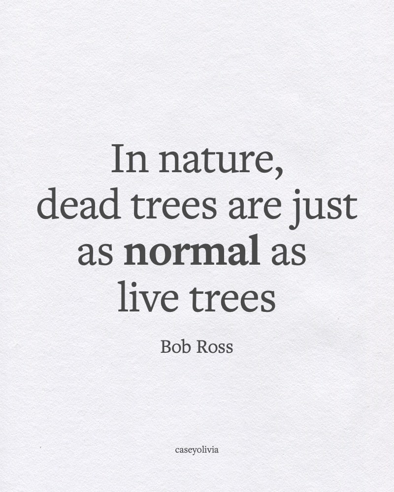bob ross live trees saying about life