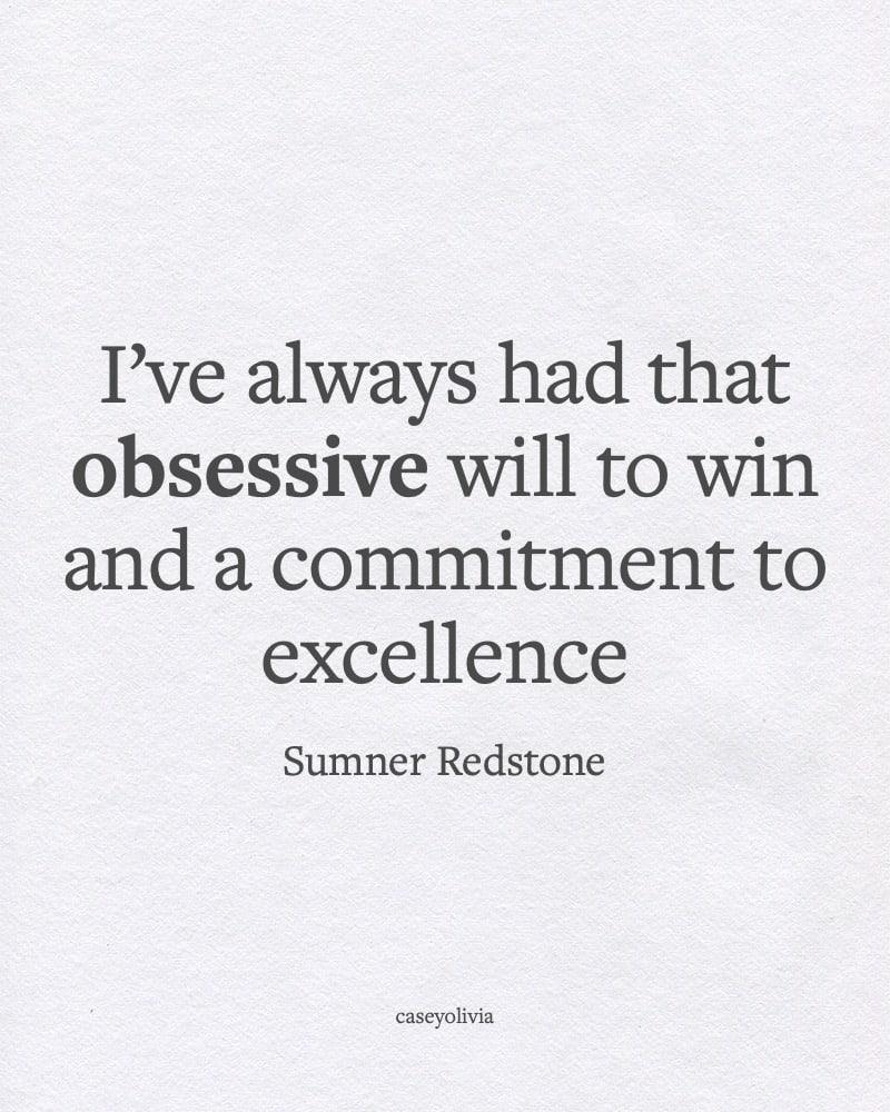 obsessive will to win quote