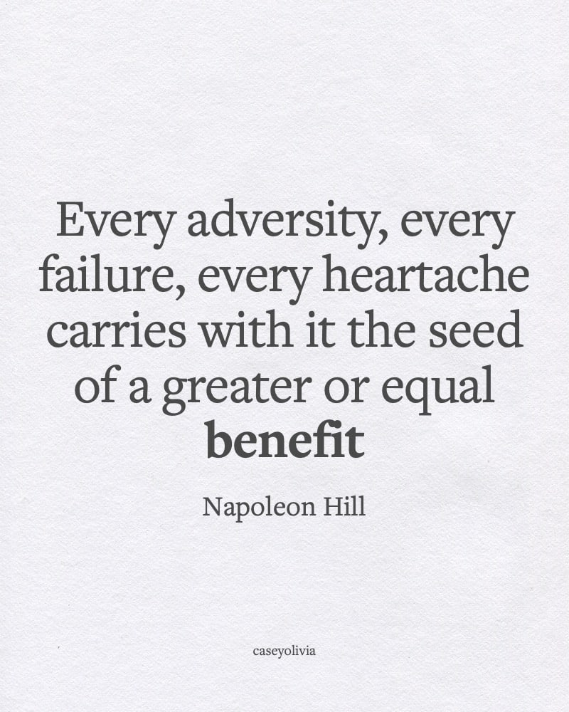 napoleon hill greater or equal benefit quote